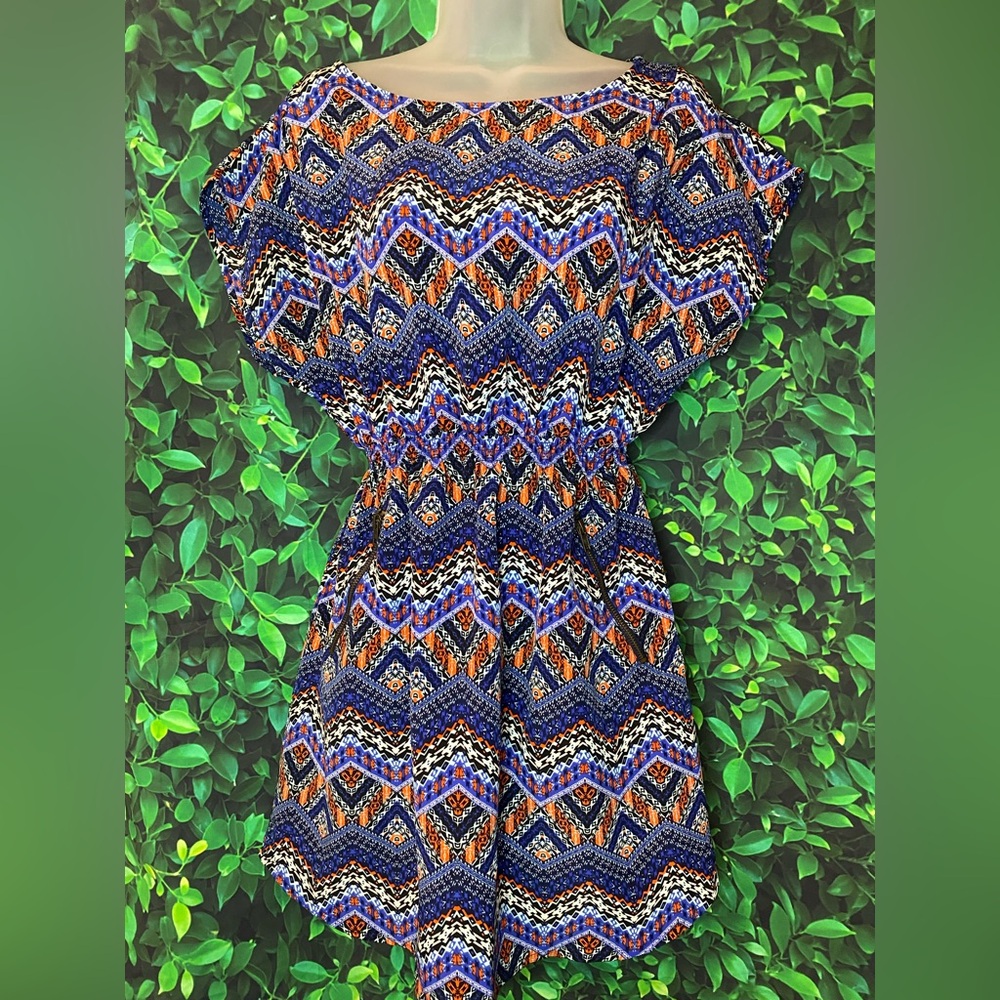 Multi colored knee length dress